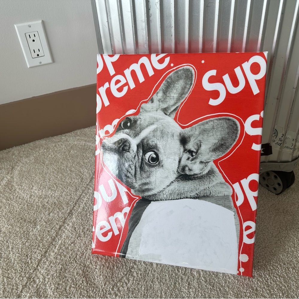 Rare Supreme Wall Art 36x29 cm - Cute French Bulldog - Excellent Condition